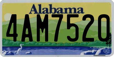 AL license plate 4AM7520
