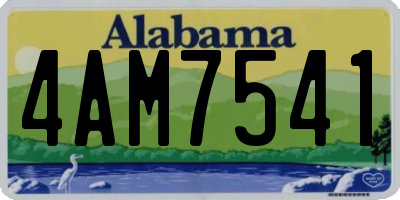 AL license plate 4AM7541