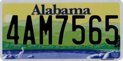 AL license plate 4AM7565