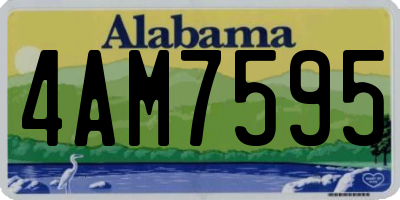 AL license plate 4AM7595