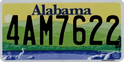 AL license plate 4AM7622