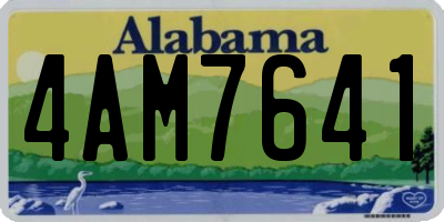 AL license plate 4AM7641