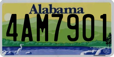 AL license plate 4AM7901