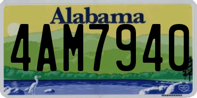 AL license plate 4AM7940