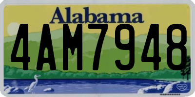 AL license plate 4AM7948