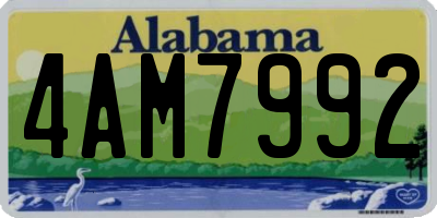 AL license plate 4AM7992
