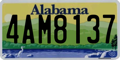 AL license plate 4AM8137