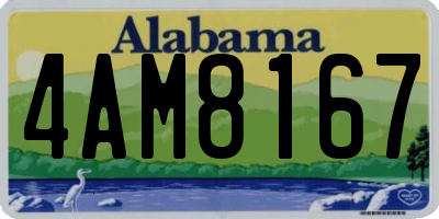 AL license plate 4AM8167