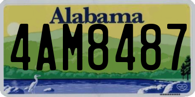 AL license plate 4AM8487