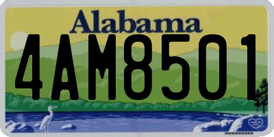 AL license plate 4AM8501