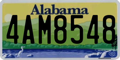 AL license plate 4AM8548