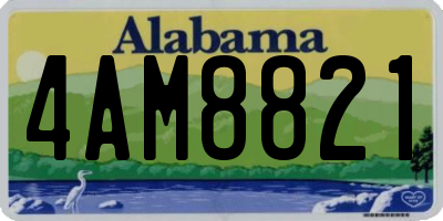 AL license plate 4AM8821