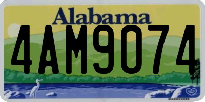 AL license plate 4AM9074