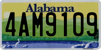 AL license plate 4AM9109