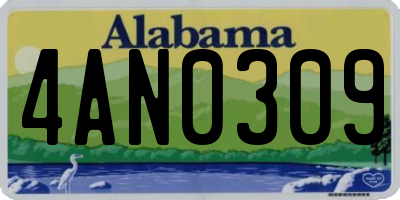 AL license plate 4AN0309
