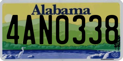 AL license plate 4AN0338