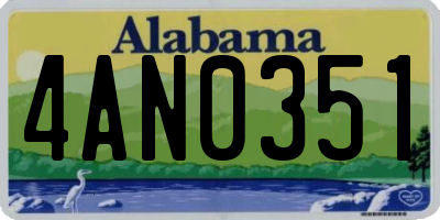 AL license plate 4AN0351