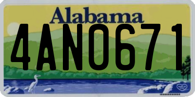 AL license plate 4AN0671