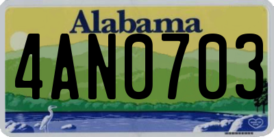 AL license plate 4AN0703