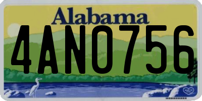 AL license plate 4AN0756