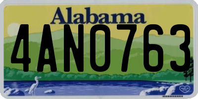 AL license plate 4AN0763