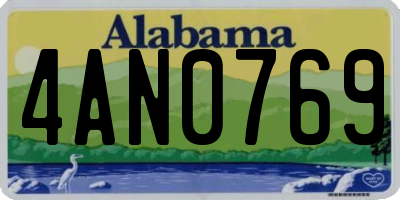 AL license plate 4AN0769