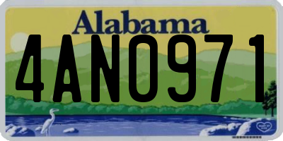 AL license plate 4AN0971