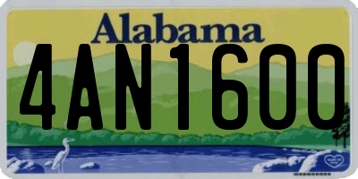 AL license plate 4AN1600