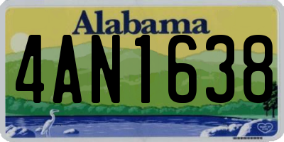 AL license plate 4AN1638