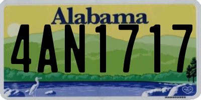 AL license plate 4AN1717