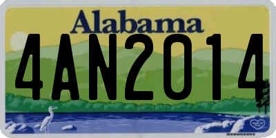 AL license plate 4AN2014