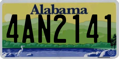 AL license plate 4AN2141