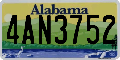 AL license plate 4AN3752