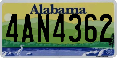 AL license plate 4AN4362