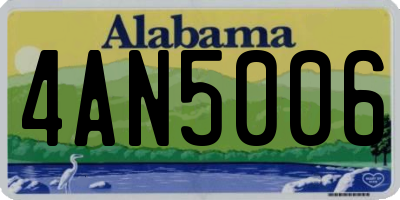 AL license plate 4AN5006