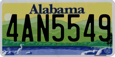 AL license plate 4AN5549