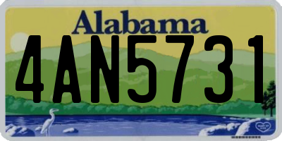 AL license plate 4AN5731