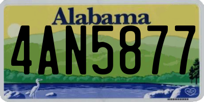 AL license plate 4AN5877