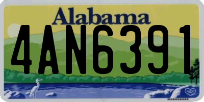 AL license plate 4AN6391