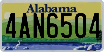 AL license plate 4AN6504