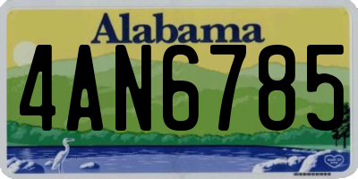 AL license plate 4AN6785