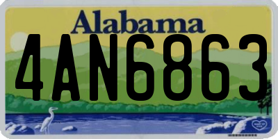 AL license plate 4AN6863