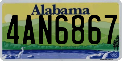 AL license plate 4AN6867
