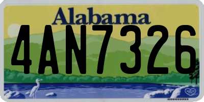 AL license plate 4AN7326