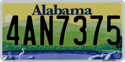 AL license plate 4AN7375