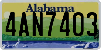 AL license plate 4AN7403
