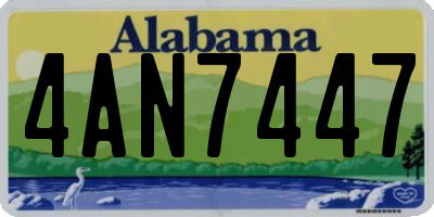 AL license plate 4AN7447