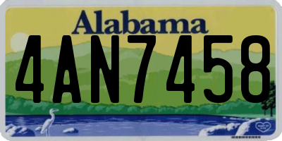 AL license plate 4AN7458