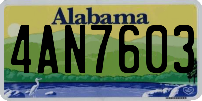 AL license plate 4AN7603