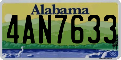 AL license plate 4AN7633